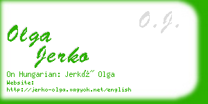 olga jerko business card